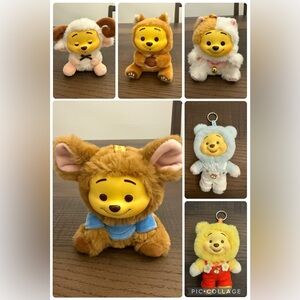 Miniso Disney Winnie the Pooh Plush Bag Charms—PRICE IS FOR 6